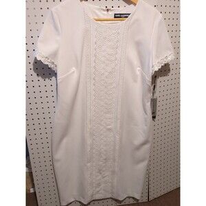Karl Lagerfield Paris Dress White Wedding Formal Zip Size 16